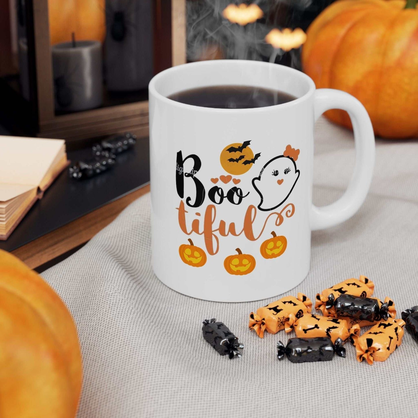 Halloween 2024 Mug – A charming Boo-tiful Gift perfect for sipping your favorite Halloween drinks in style..