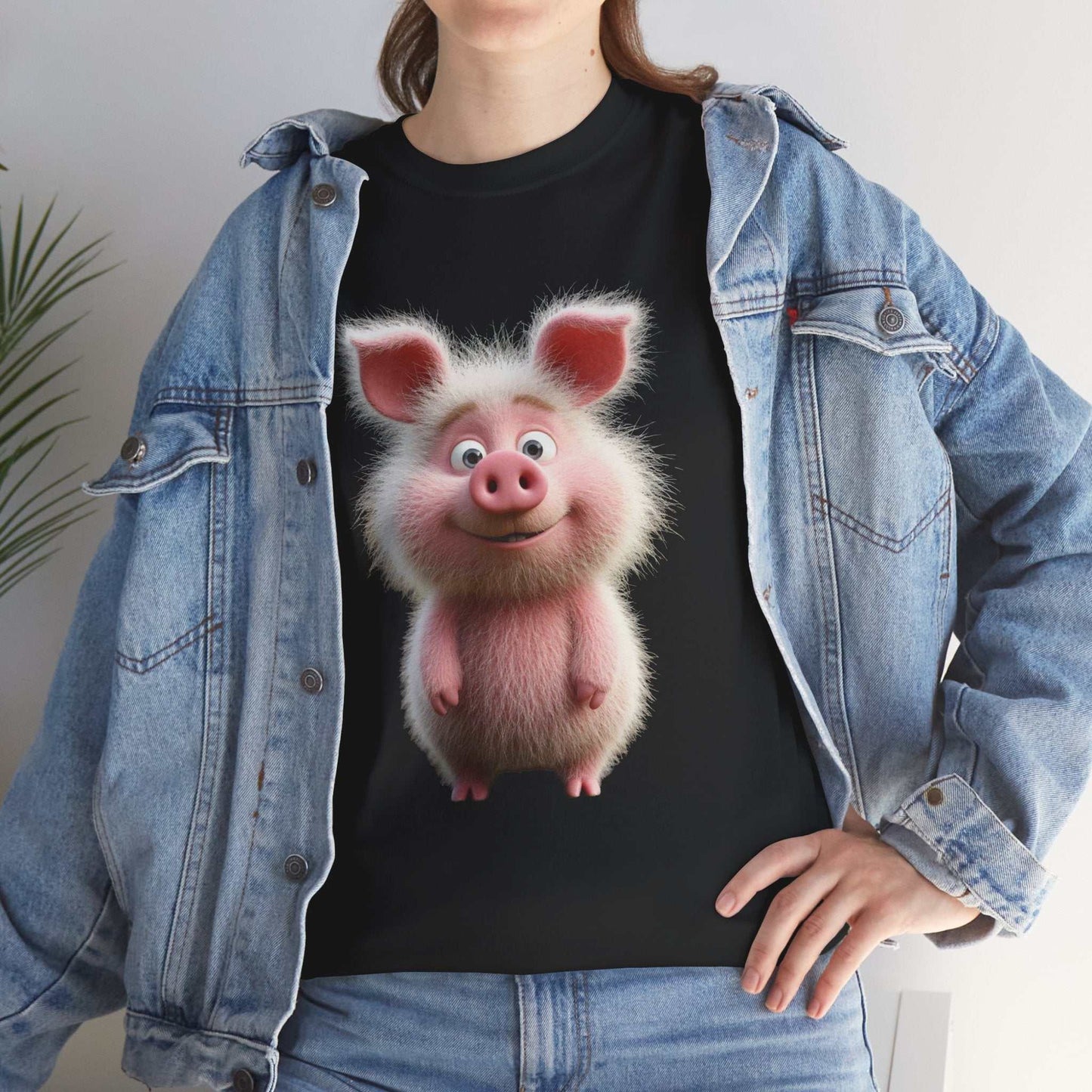 Cute pig t-shirt for animal lovers - Fun Gift for Animal Lovers, Casual Wear Pig