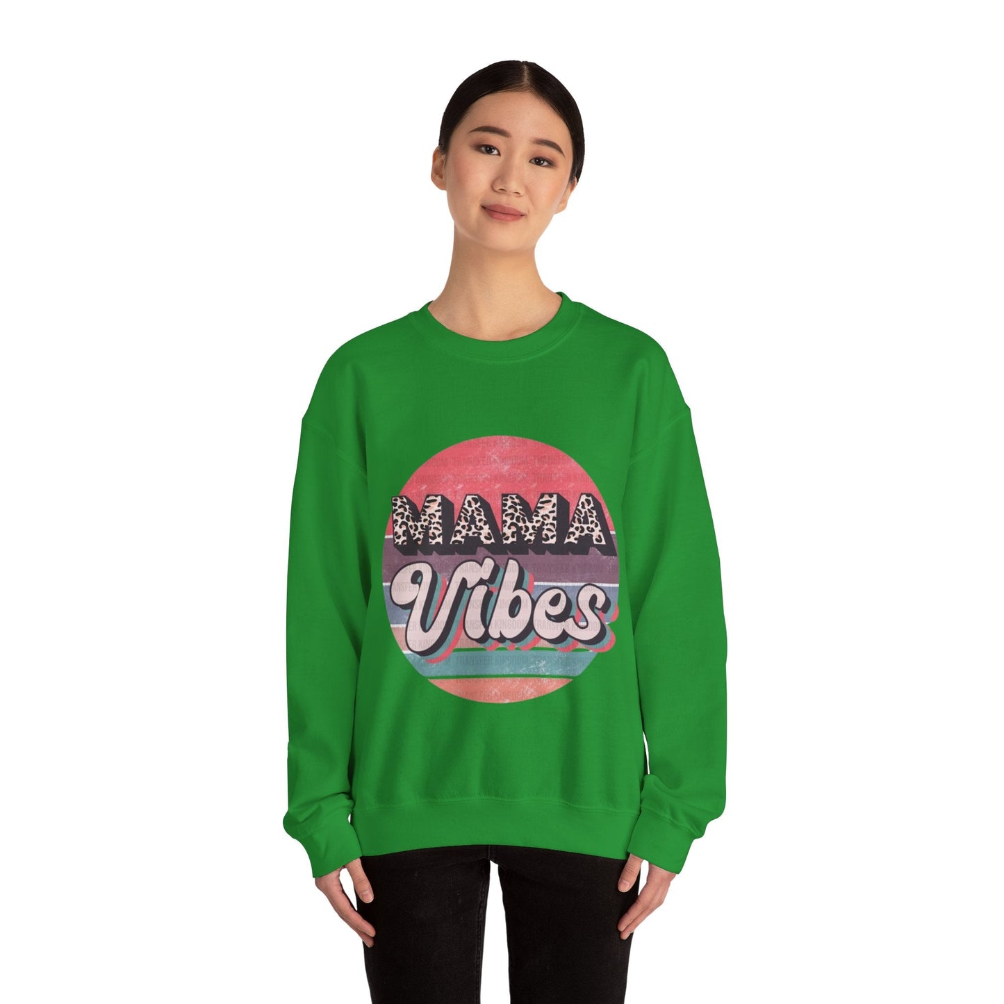 Mama Vibes Unisex Crewneck Sweatshirt - Trendy and Comfortable