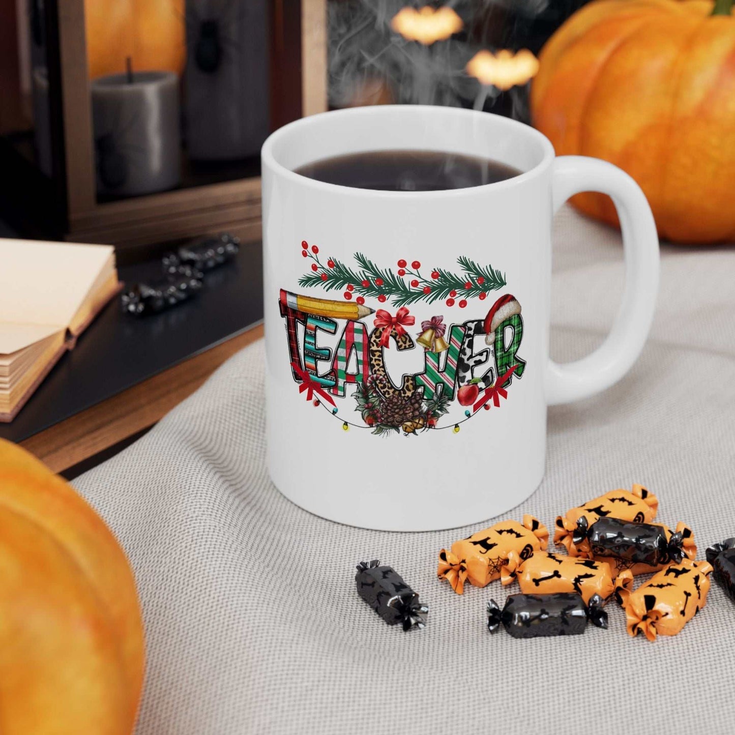 Teacher Christmas Mugs, Christmas Gift For Teacher