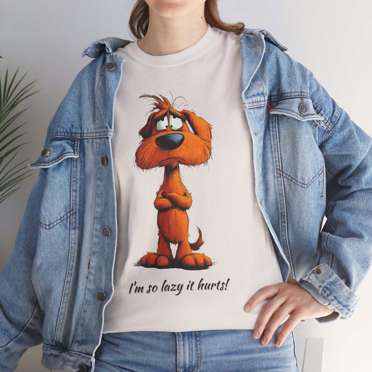 Lazy Dog Graphic Tee, Funny T-Shirt for Dog Lovers, Gift for Animal Lovers