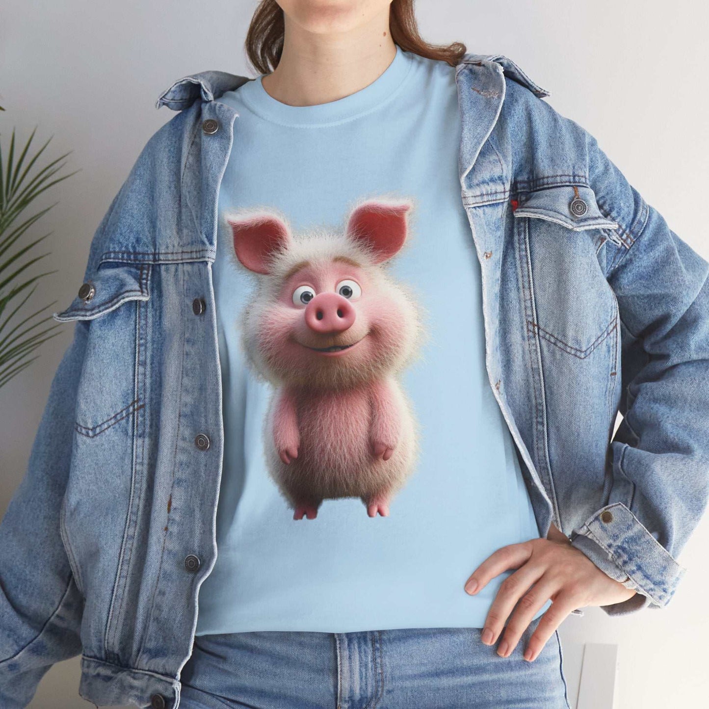 Cute pig t-shirt for animal lovers - Fun Gift for Animal Lovers, Casual Wear Pig