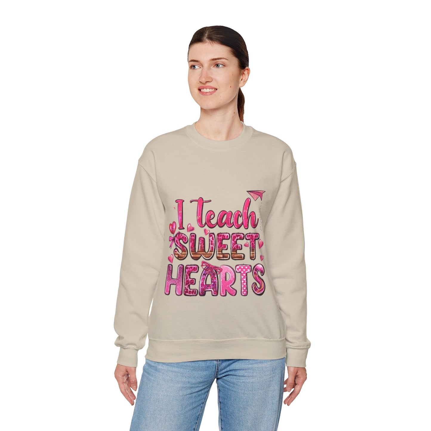 I Teach Sweet Hearts Sweatshirt, Valentine Love Teaching Gift
