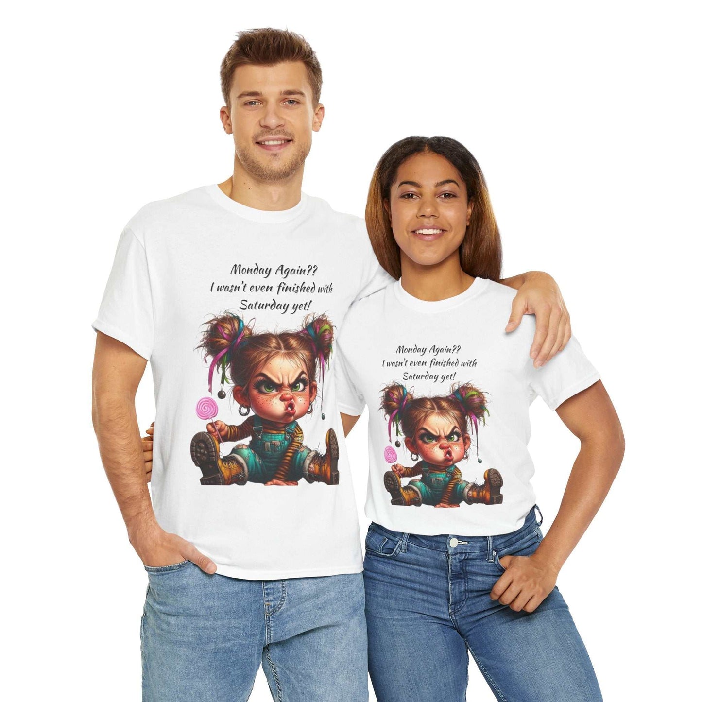 Sassy Cartoon Tee, Funny Graphic Tee, Unisex Cotton Shirt, Quirky Gift