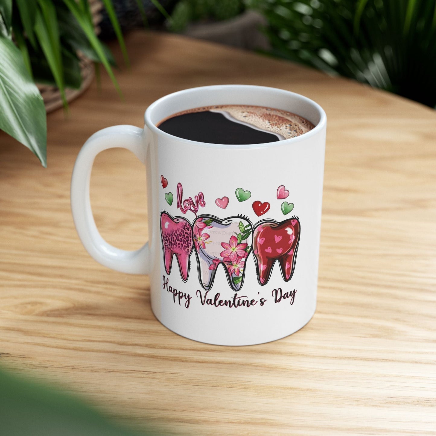 Dental Love Happy Valentines Day Mugs, Dental Hygienist Gift
