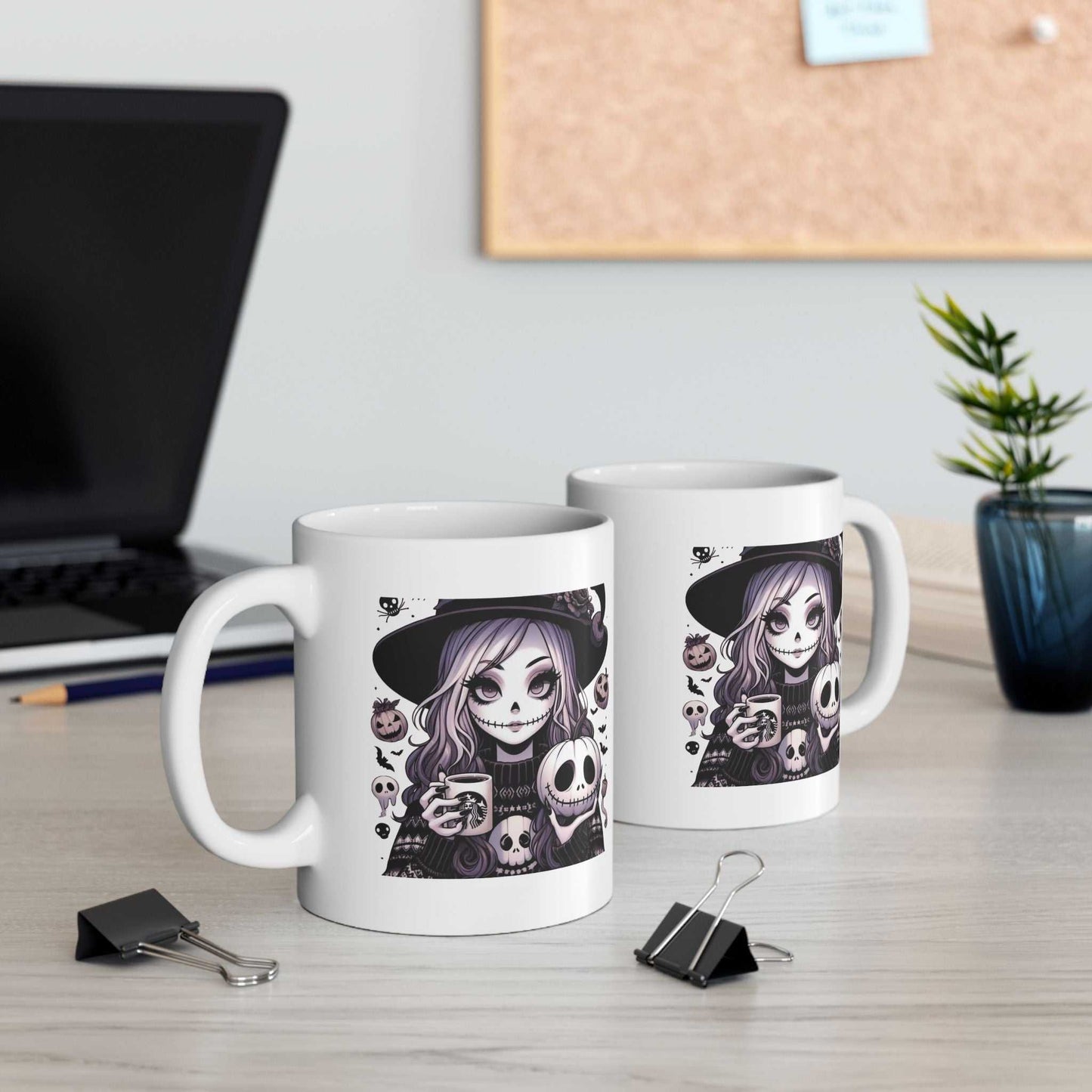 Halloween Girl Mugs, Girl Ghost Mugs, Gift for Halloween Lovers