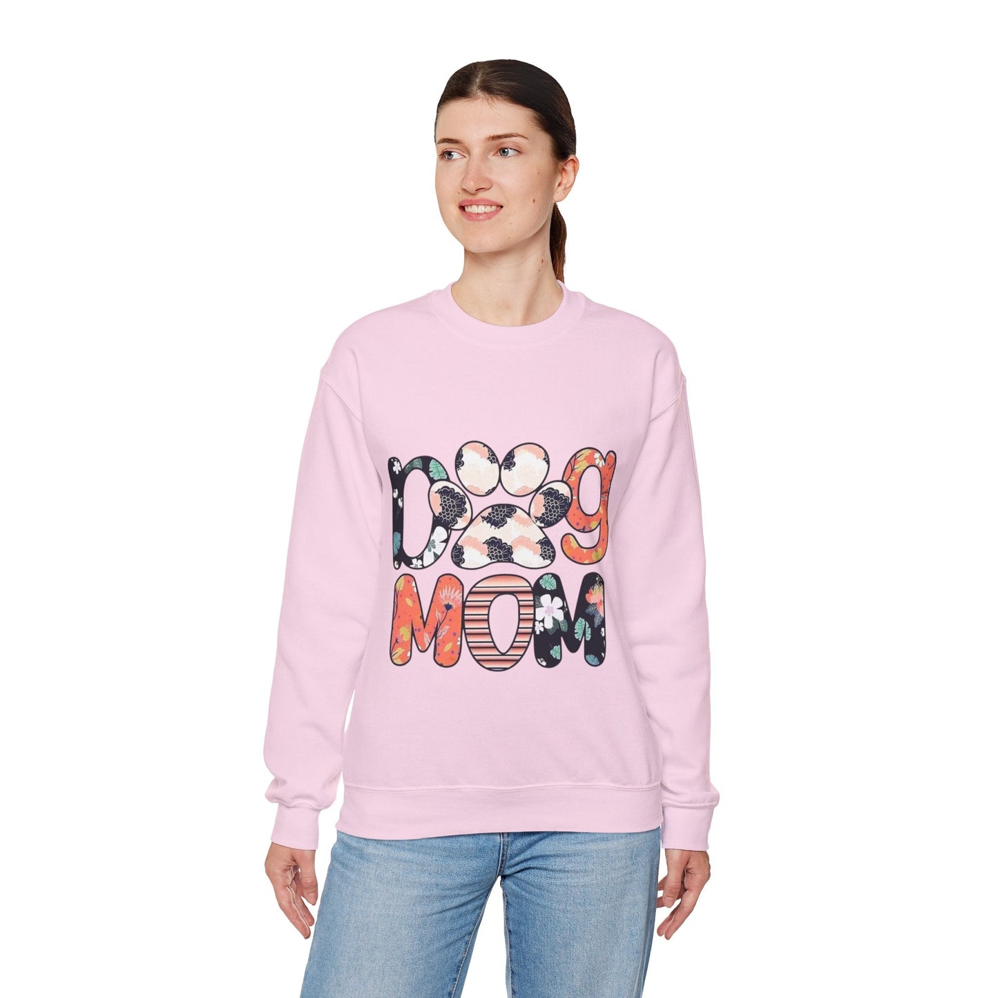 Floral Dog Mom Sweatshirt - Cozy Unisex Crewneck for Pet Lovers