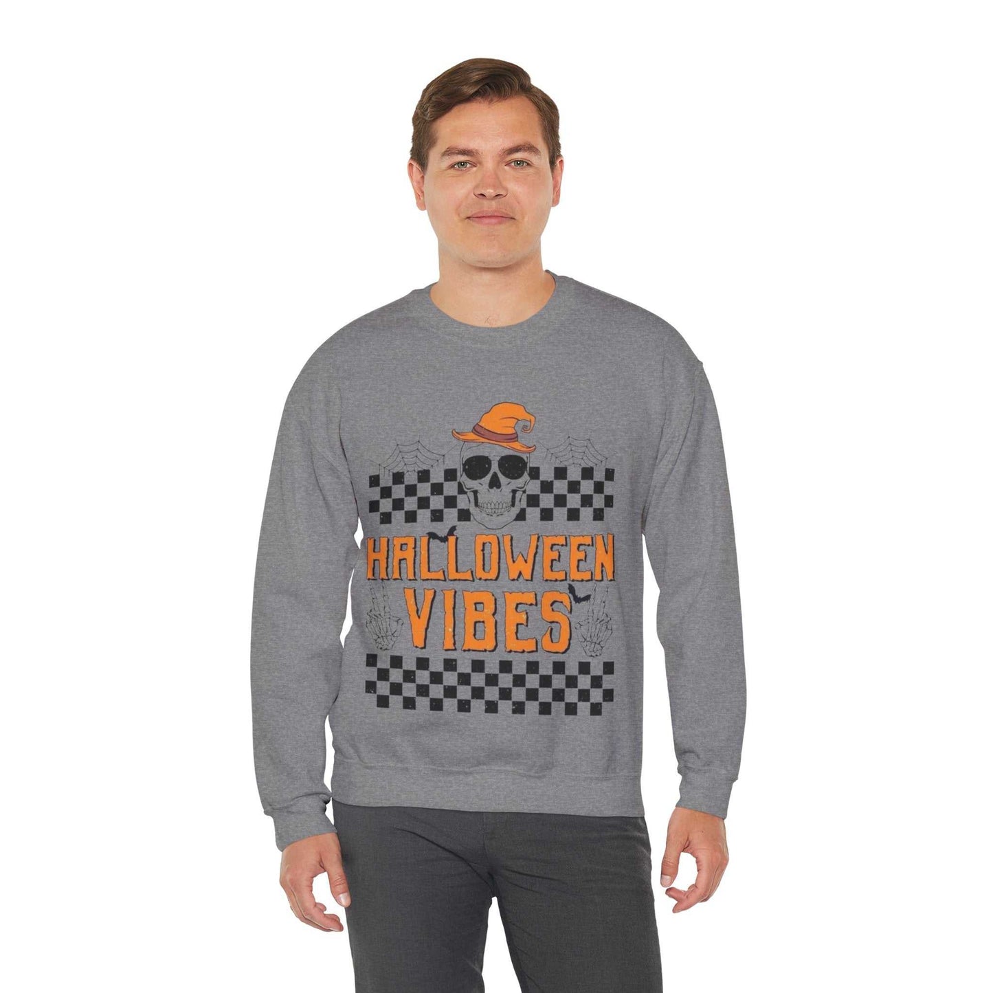 Halloween Vibes Crewneck Sweatshirt | Cozy Fall Apparel, Spooky Season Gift