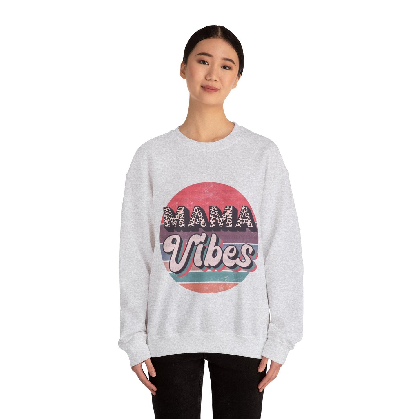 Mama Vibes Unisex Crewneck Sweatshirt - Trendy and Comfortable