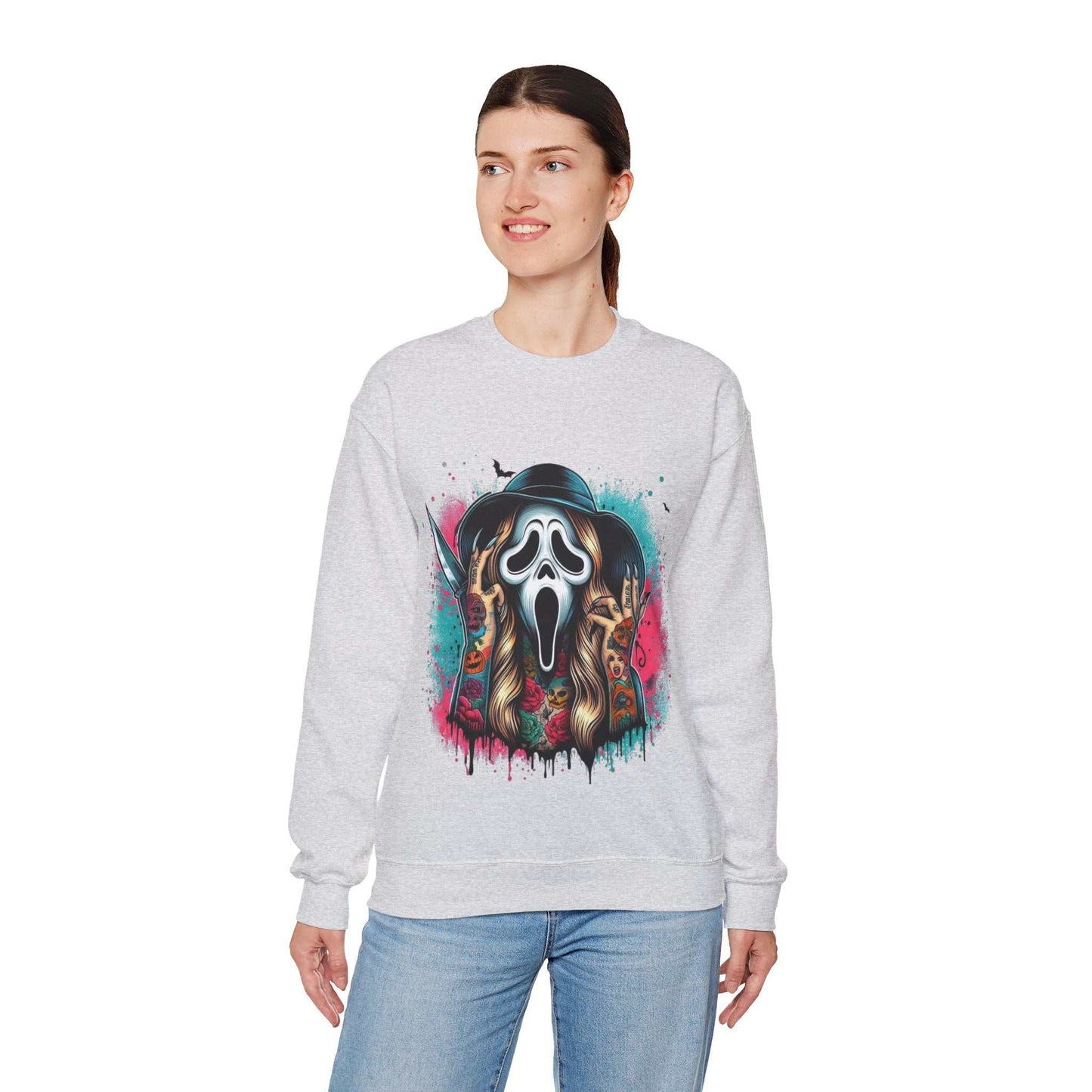 Scream Art Crewneck Sweatshirt, Horror Sweatshirt, Vintage Style Gift