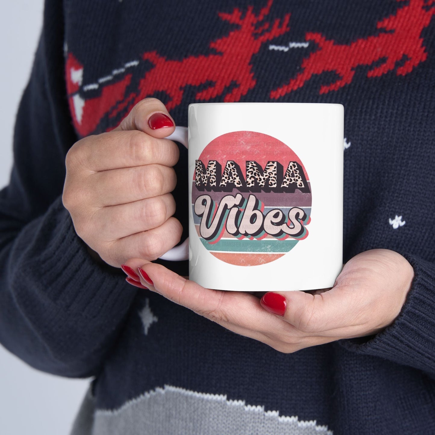 Boho Chic Ceramic Mug - Stylish Coffee Cup for Home & Office, Gift for Her