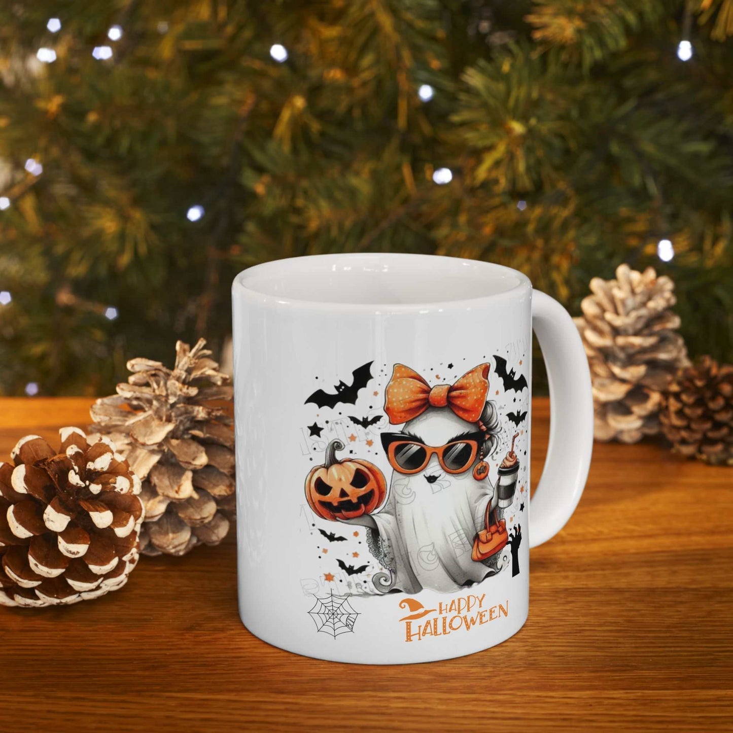Halloween Girl Mugs, Cute Girl Ghost Gift, Spooky Season Mug