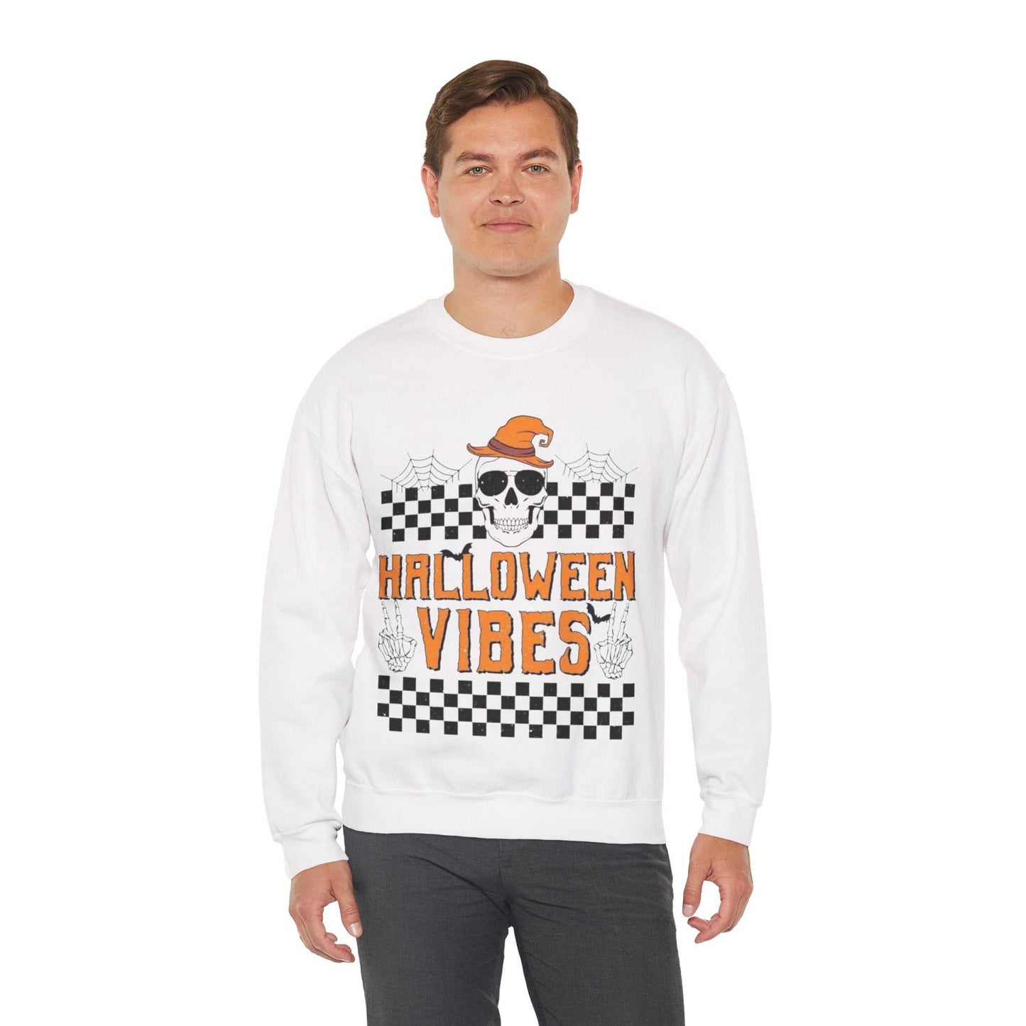 Halloween Vibes Crewneck Sweatshirt | Cozy Fall Apparel, Spooky Season Gift