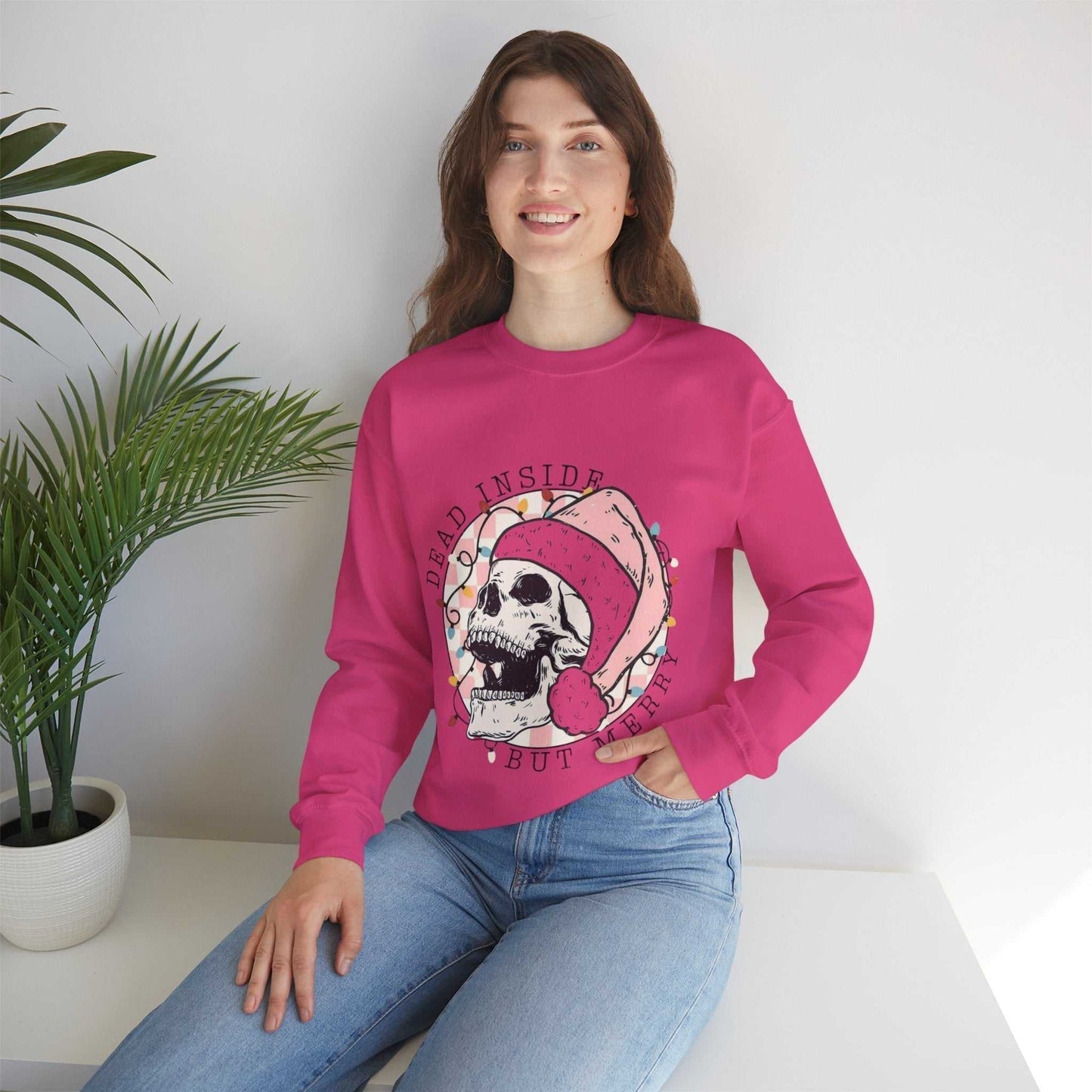 Dead Inside Skeleton Christmas Sweatshirt, Holiday Skeleton Gift