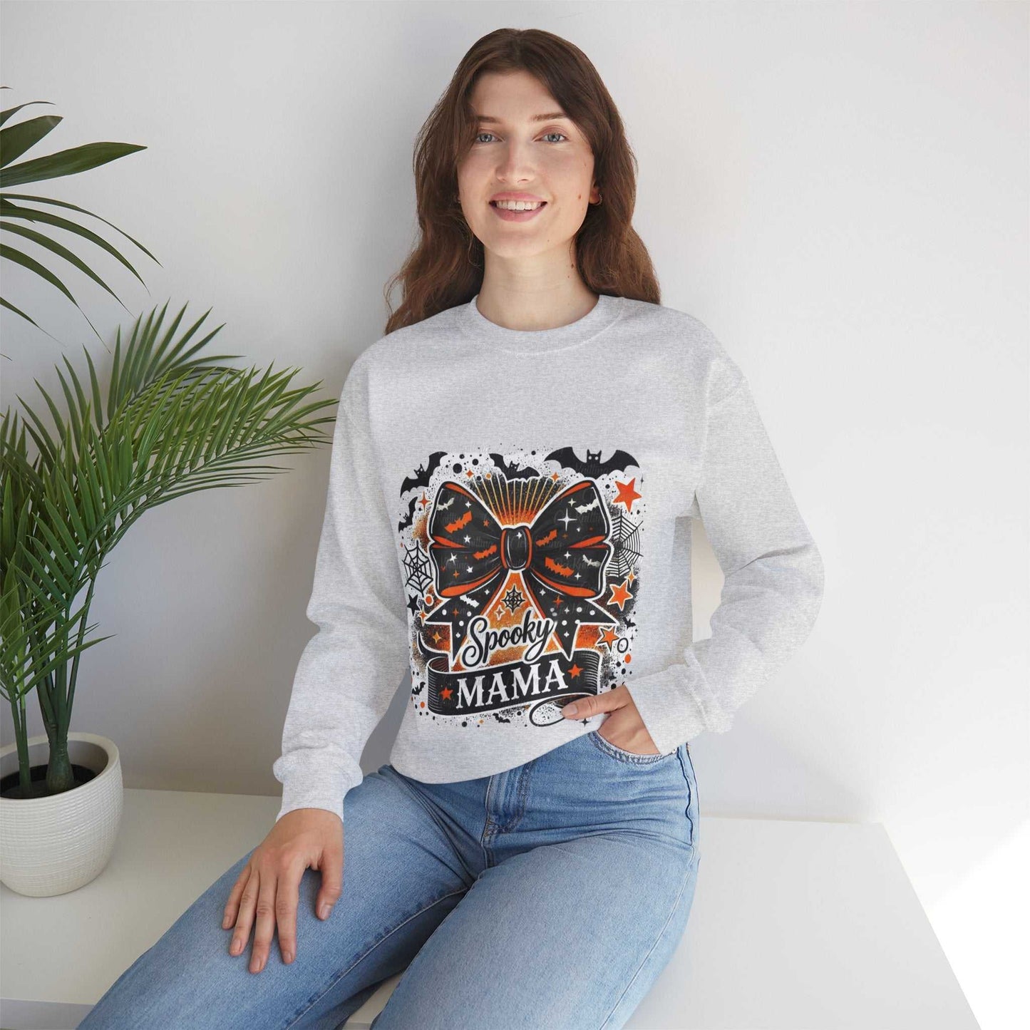 Spooky Mama Sweatshirt, Coquette Halloween Gift, Retro Halloween