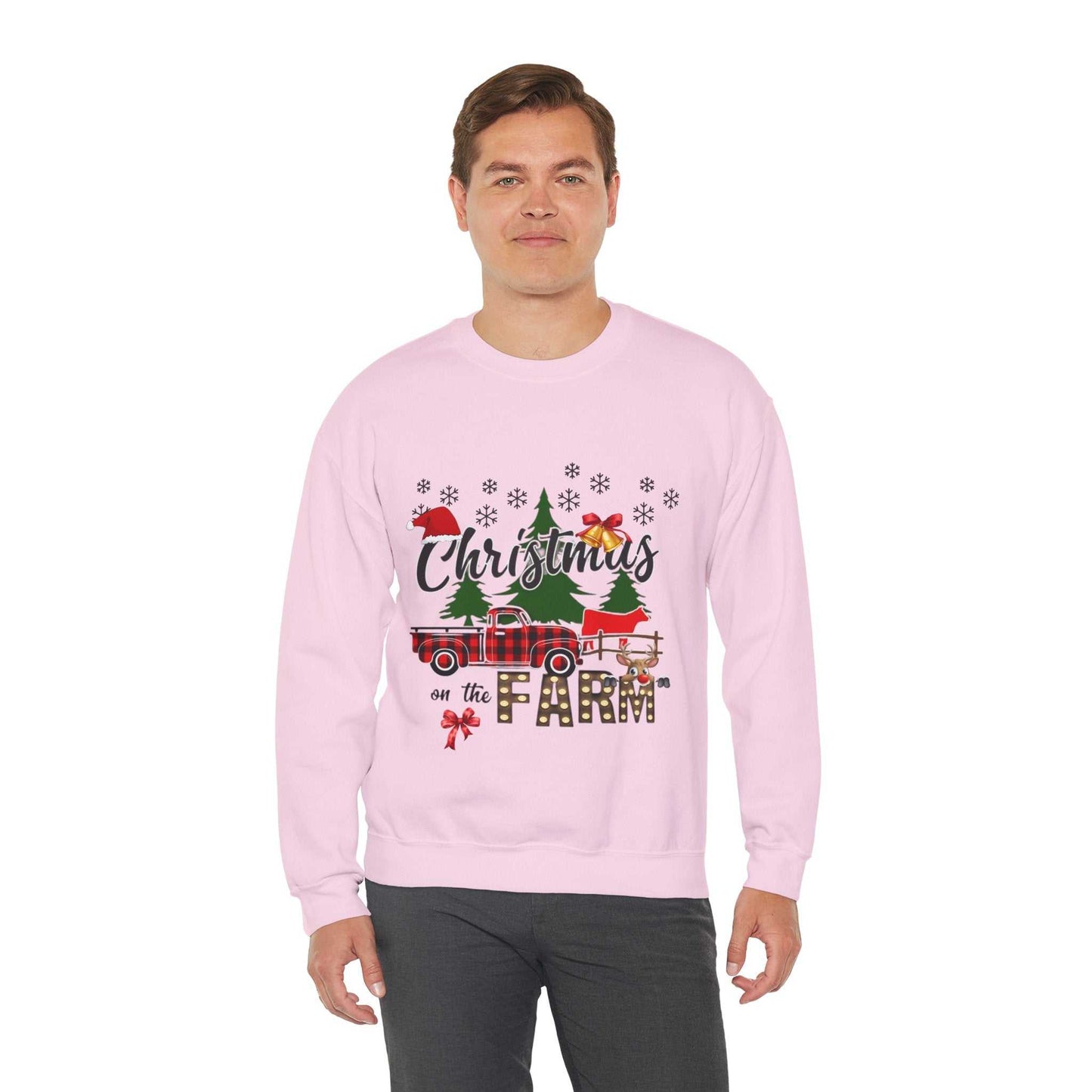 Christmas on the Farm Sweatshirt, Christmas Tree Gift