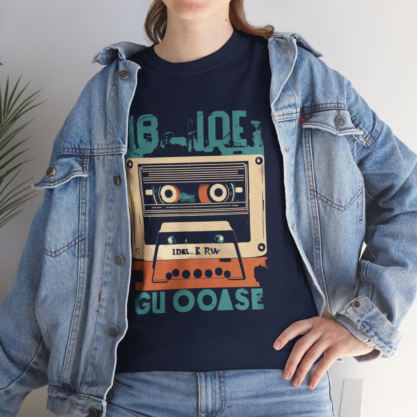 Retro Cassette Unisex Heavy Cotton Tee – Nostalgic Music Apparel
