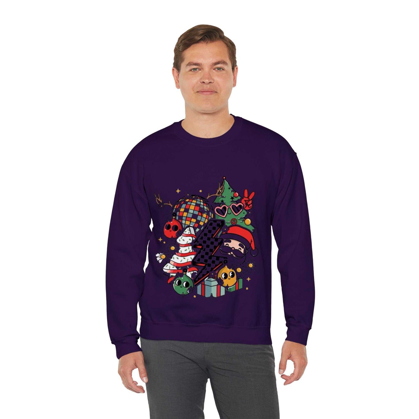 Christmas Disco Long Sleeve Sweatshirt, Disco Holiday Gift