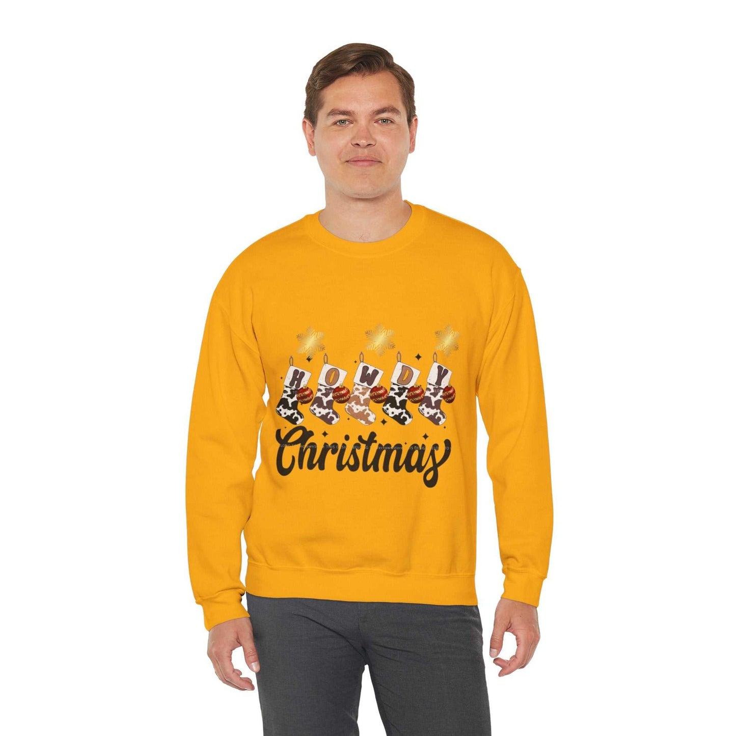 Howdy Christmas Sweatshirt, Cowboy Christmas Gift, Retro Western Sweatshirt