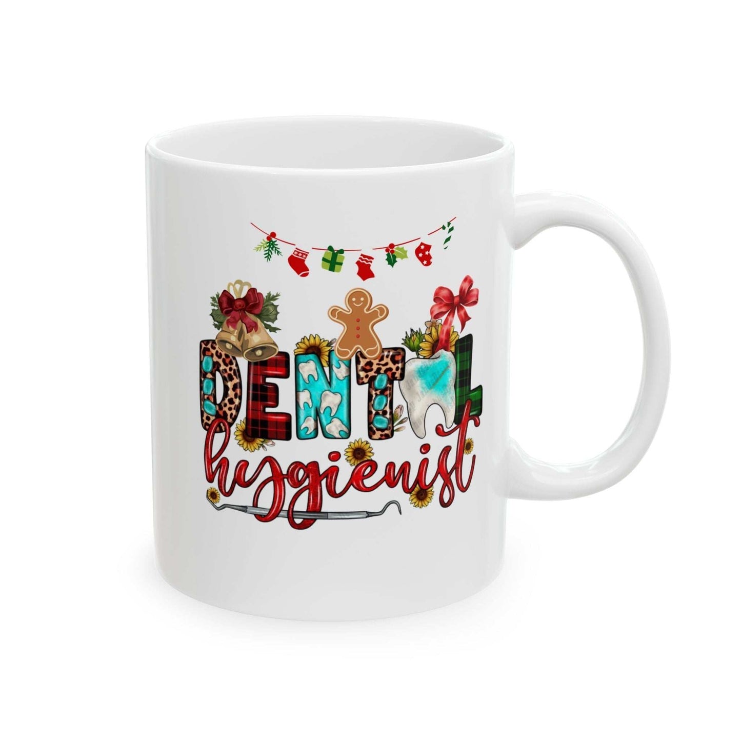 Christmas Dental Hygienist Mugs, Christmas Dentist Gift