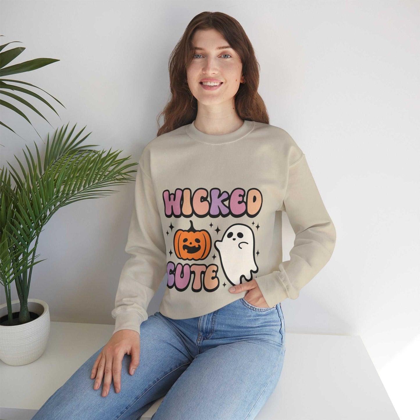 Wicked Cute Halloween Sweatshirt, Spooky Fun Halloween Gift, Spooky Style
