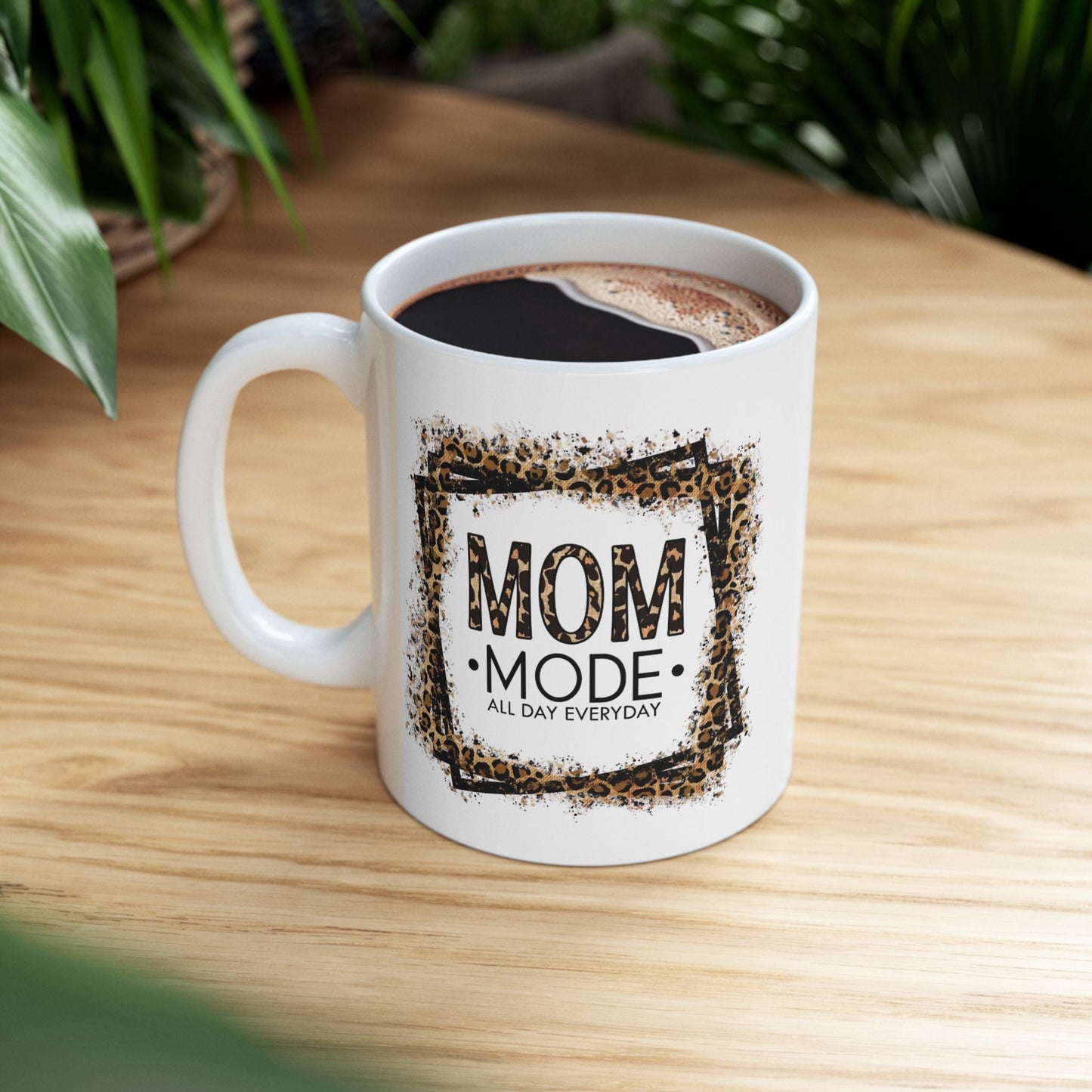 Leopard Print Mom Coffee Mug - 11oz & 15oz - Perfect Gift for Mother's Day