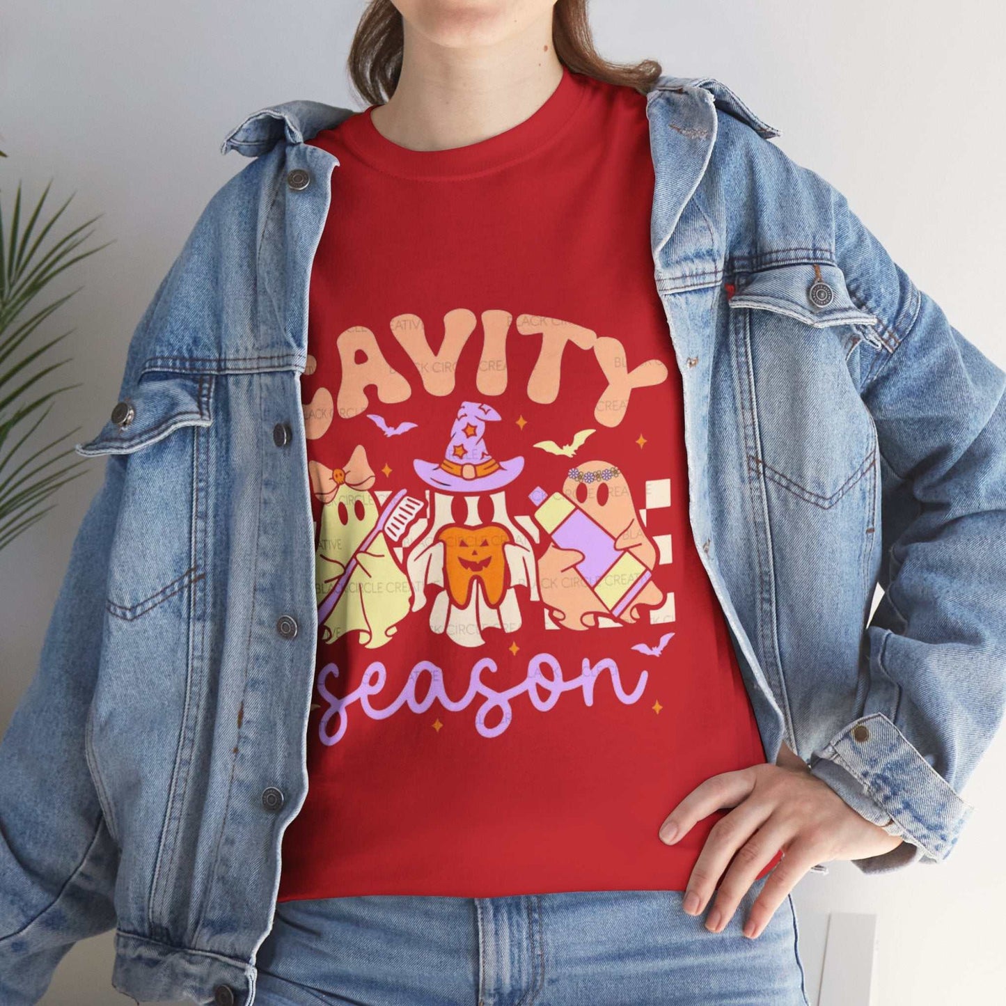Cavity Season Unisex Tee, Fun Halloween Shirt, Autumn Vibes, Gift for Dentist