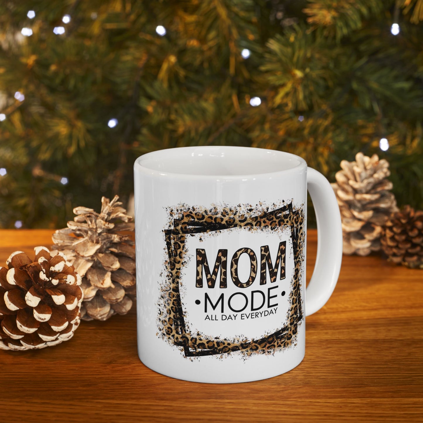 Leopard Print Mom Coffee Mug - 11oz & 15oz - Perfect Gift for Mother's Day