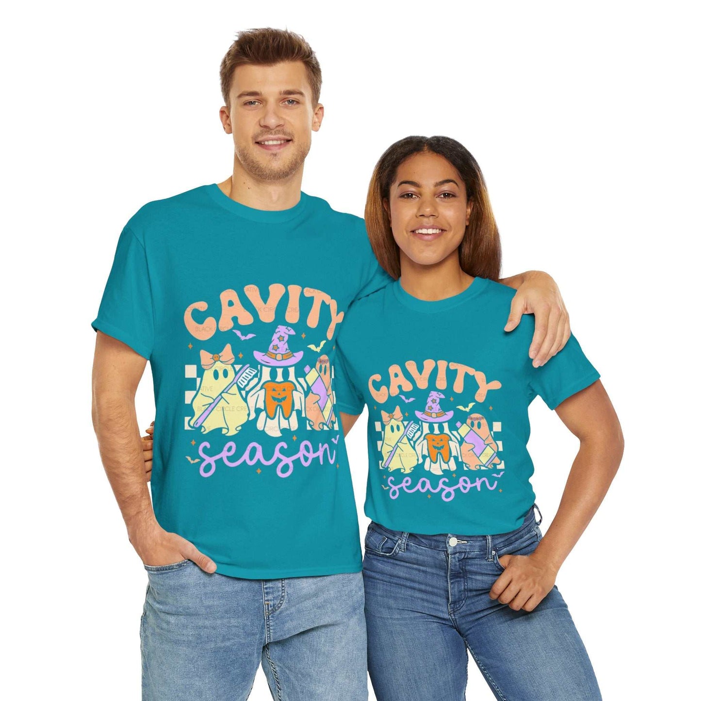 Cavity Season Unisex Tee, Fun Halloween Shirt, Autumn Vibes, Gift for Dentist