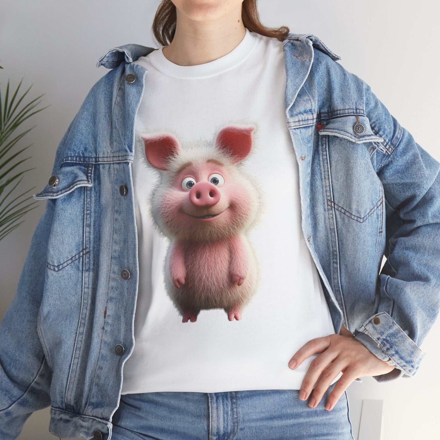 Cute pig t-shirt for animal lovers - Fun Gift for Animal Lovers, Casual Wear Pig