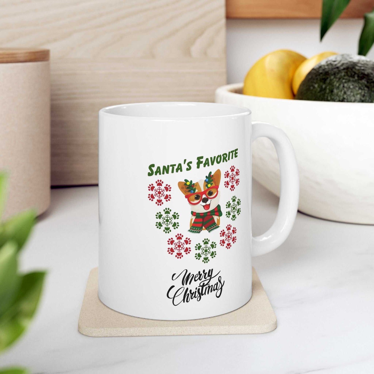 Santas Favorite Dog Mug, Christmas Dog Gift