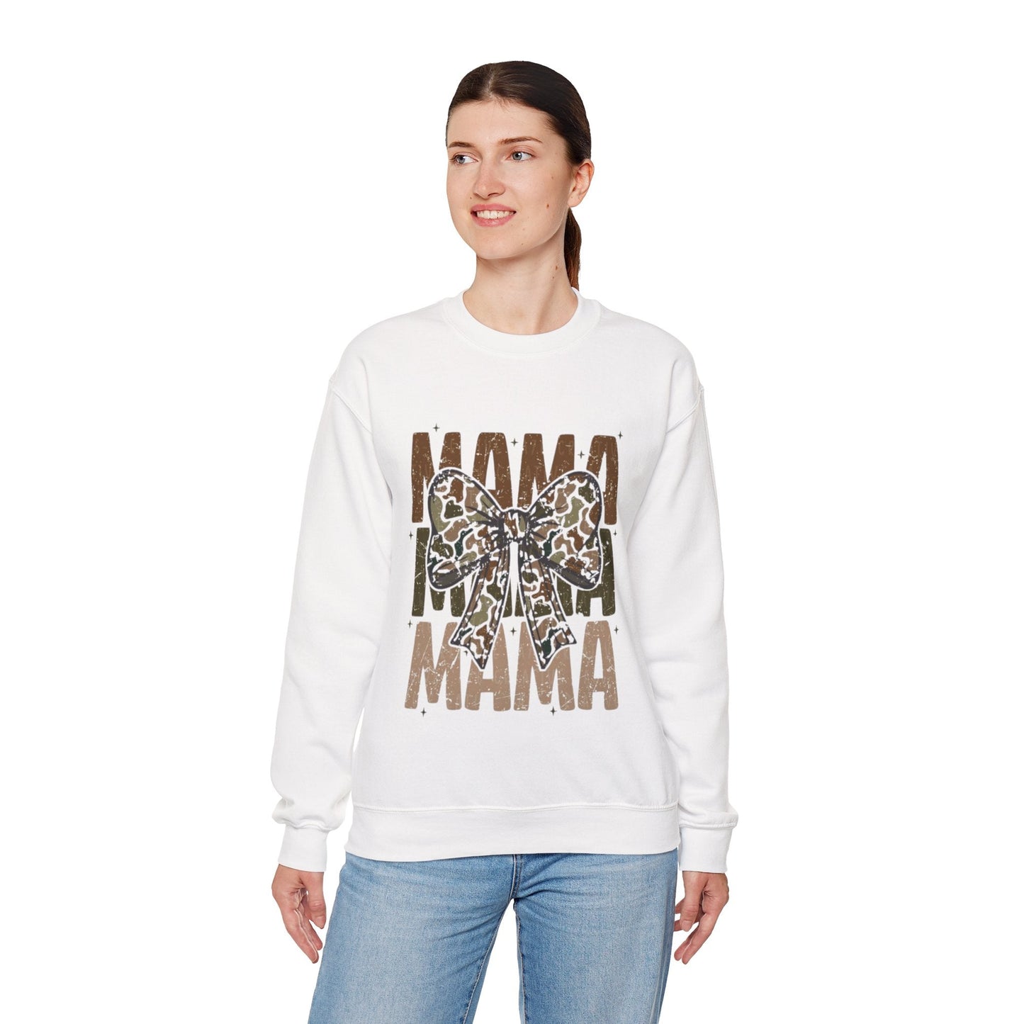 Mama Bow Camo Crewneck Sweatshirt - Perfect Gift for Moms