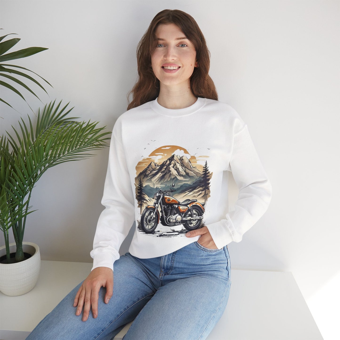 Adventure Awaits Motorcycle Sweatshirt, Retro Vintage Gift
