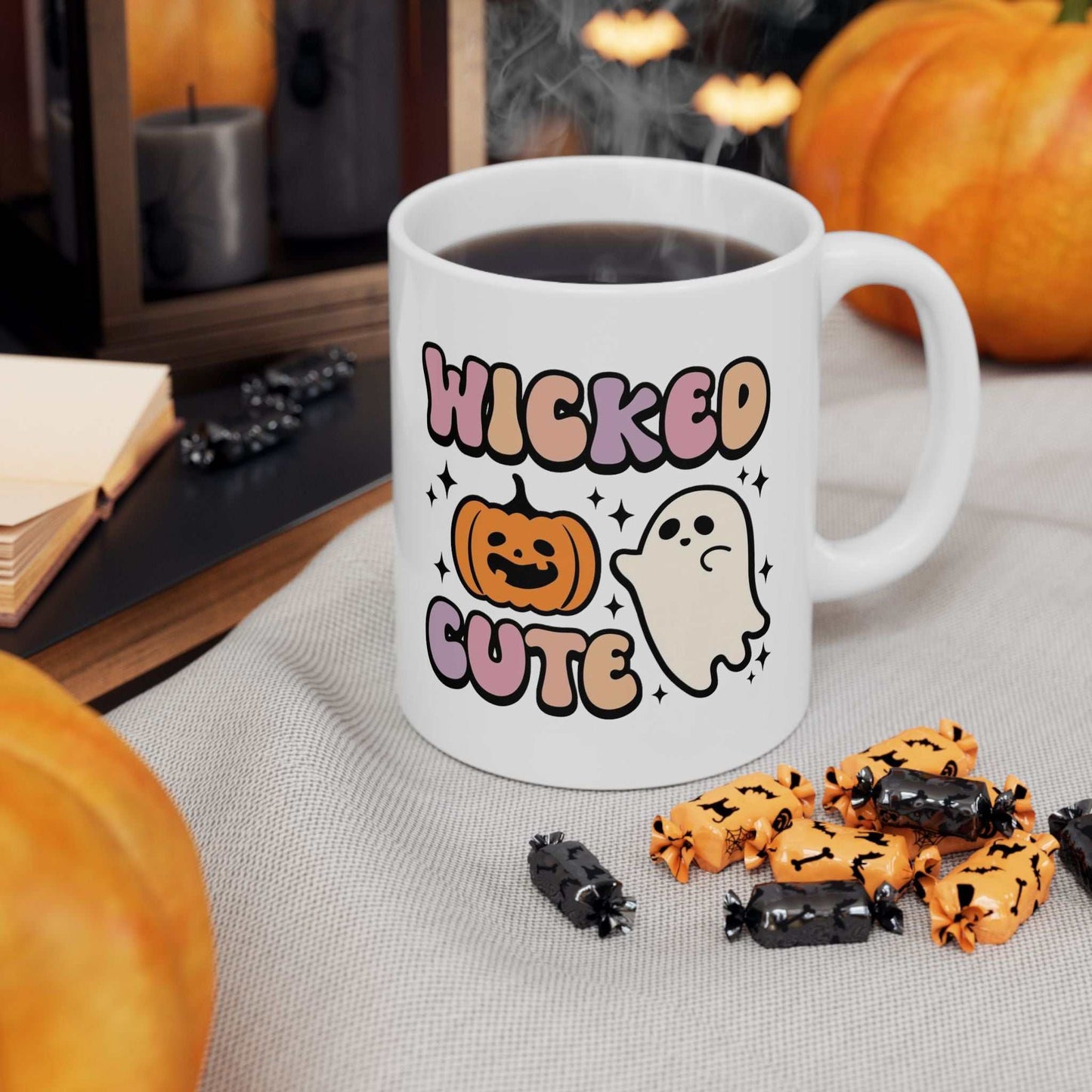 Wicked Cute Halloween Mugs, Spooky Fun Mugs Gift
