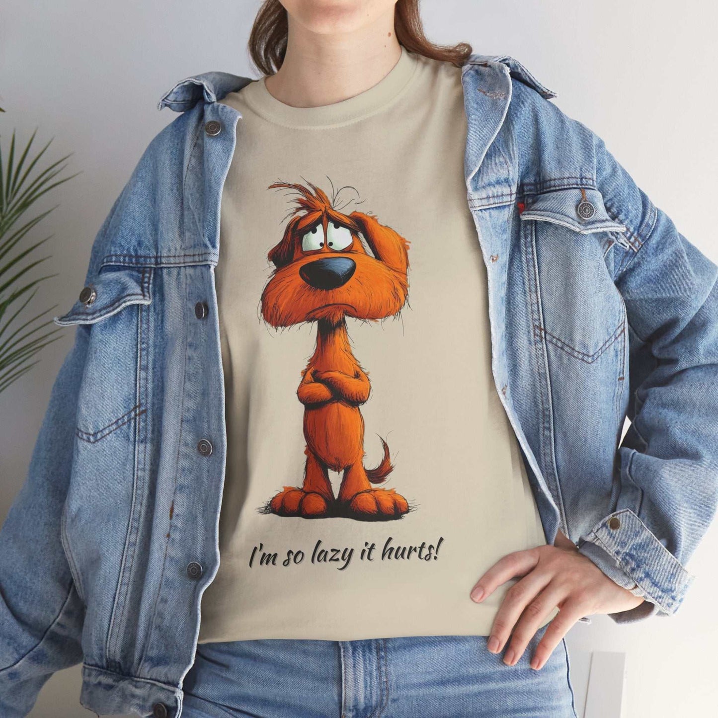 Lazy Dog Graphic Tee, Funny T-Shirt for Dog Lovers, Gift for Animal Lovers