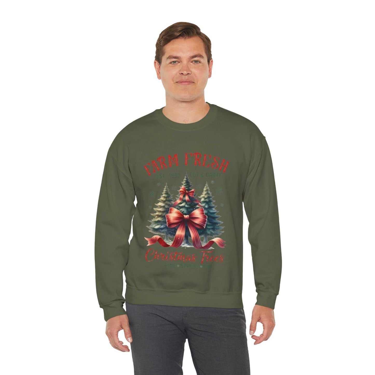 Farm Fresh Christmas Trees Sweatshirt, Christmas Holiday Gift