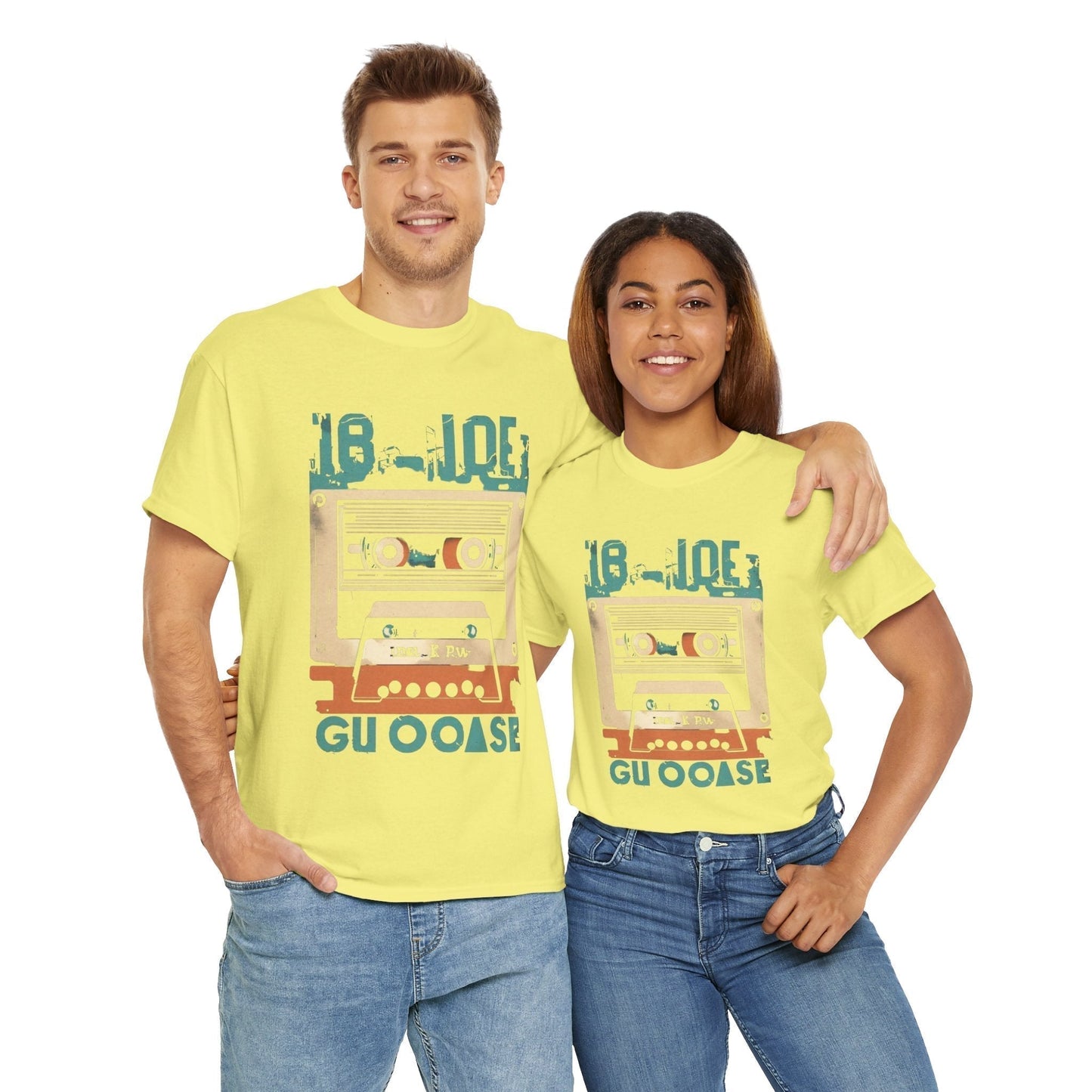 Retro Cassette Unisex Heavy Cotton Tee – Nostalgic Music Apparel