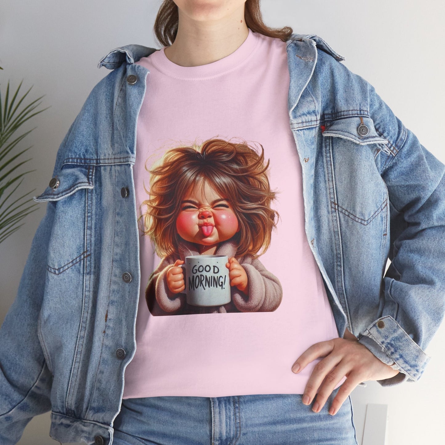 Good Morning Graphic Tee Unisex Heavy Cotton - Cute Cartoon Design Gift