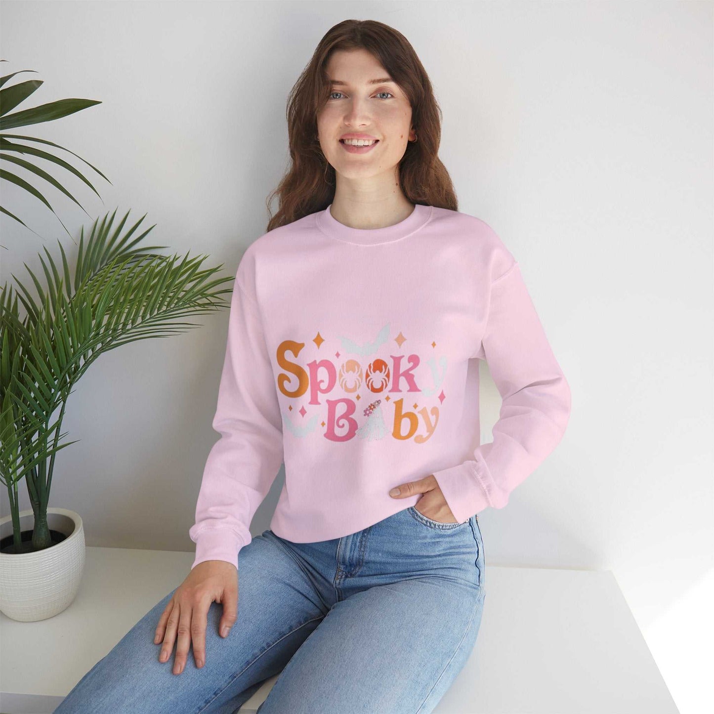 Spooky Baby Sweatshirt, Pregnant Halloween Gift, Baby Feet Sweatshirt
