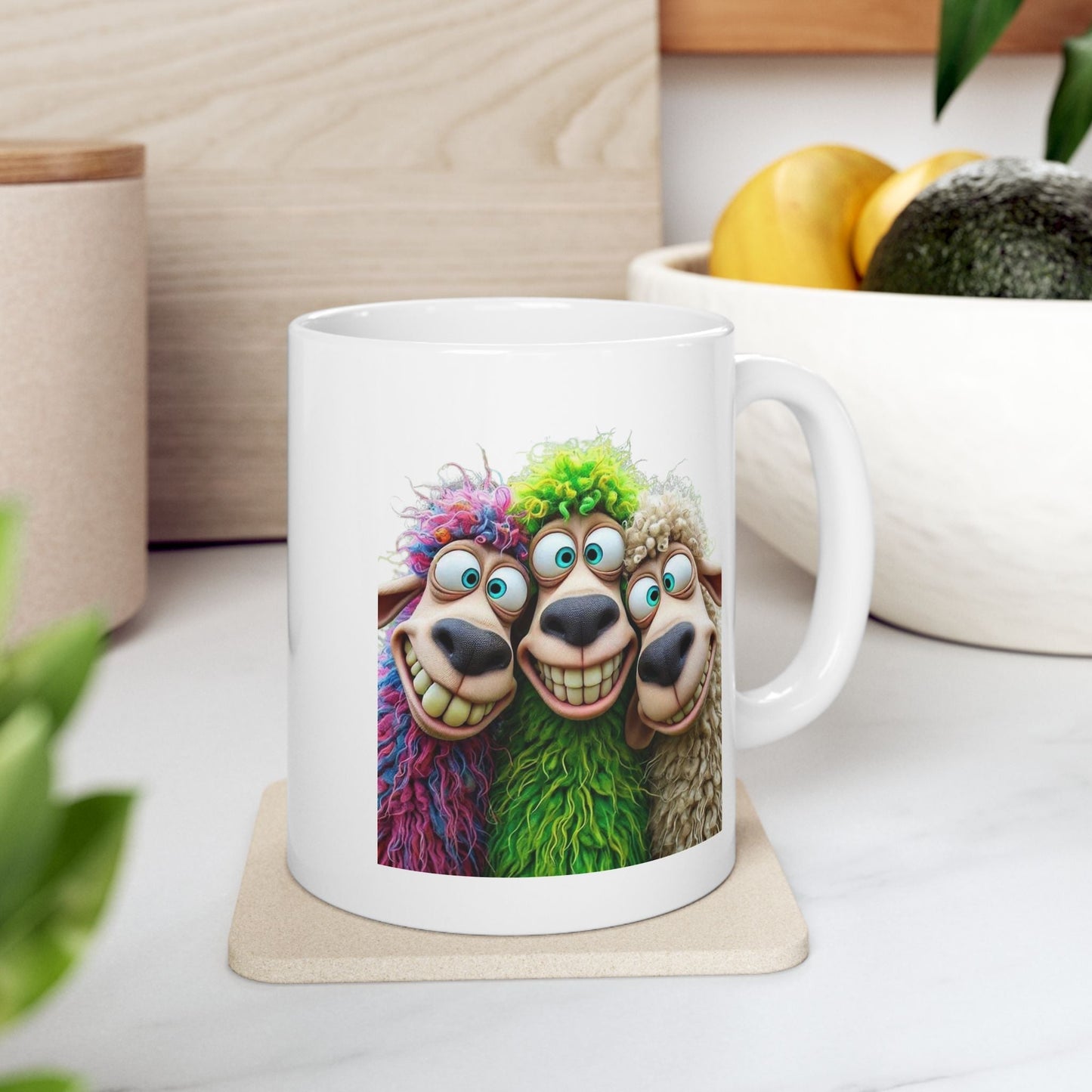Funny Sheep Ceramic Mug - Perfect for Coffee Lovers and Gift Givers