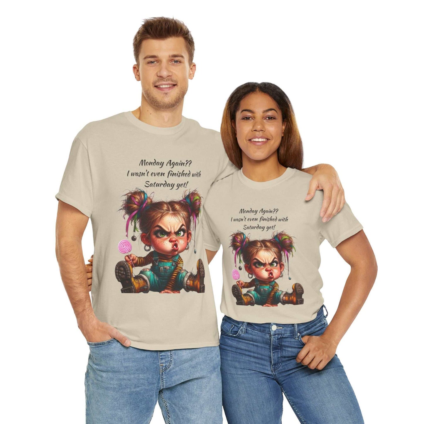 Sassy Cartoon Tee, Funny Graphic Tee, Unisex Cotton Shirt, Quirky Gift