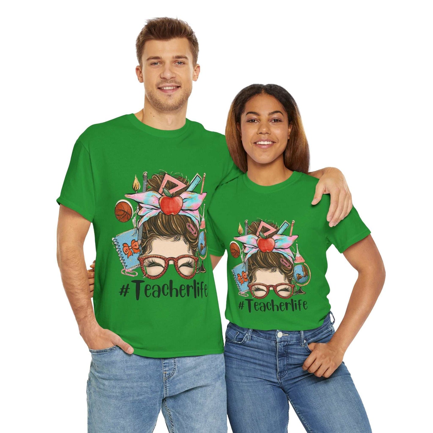 Teacher Life Unisex Tee Heavy Cotton, Cute Teacher Shirt, Gift for Teachers