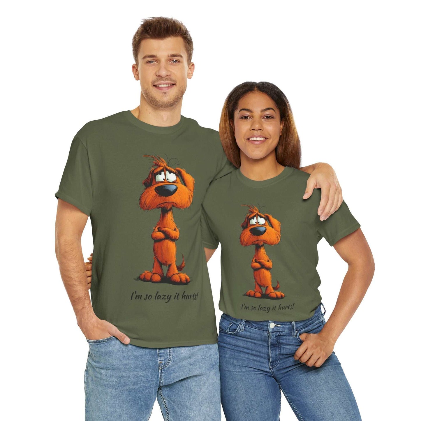 Lazy Dog Graphic Tee, Funny T-Shirt for Dog Lovers, Gift for Animal Lovers