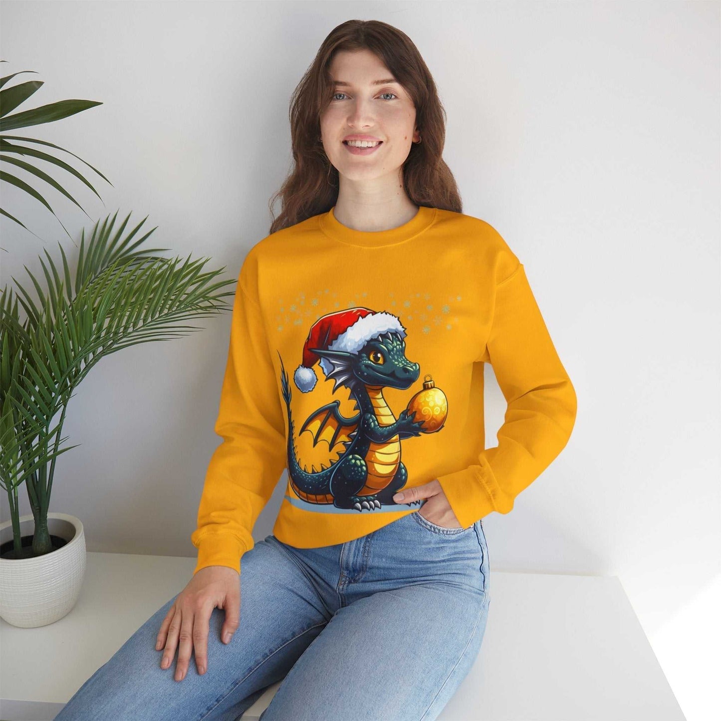 Dinosaur Christmas Sweatshirt, Funny Christmas Dinosaur Gift