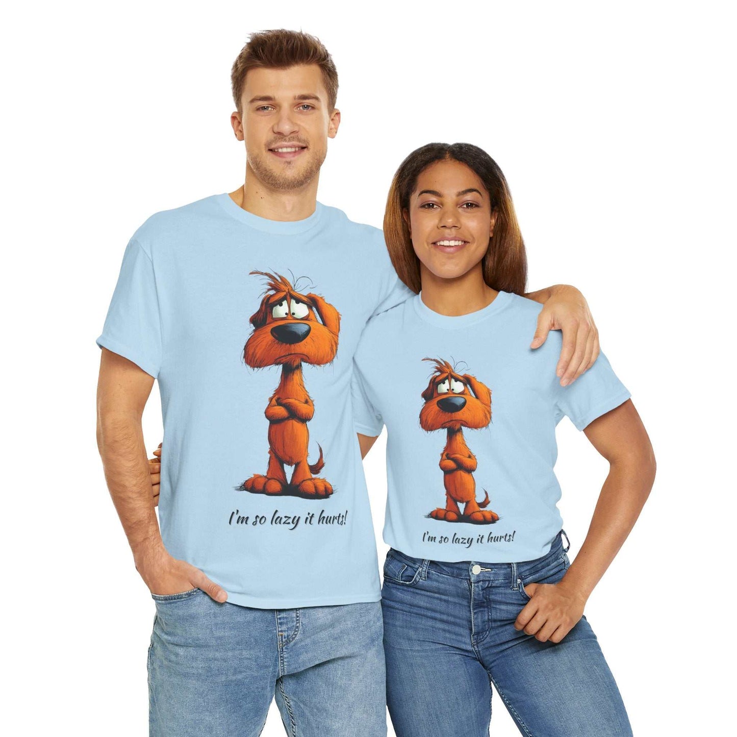 Lazy Dog Graphic Tee, Funny T-Shirt for Dog Lovers, Gift for Animal Lovers