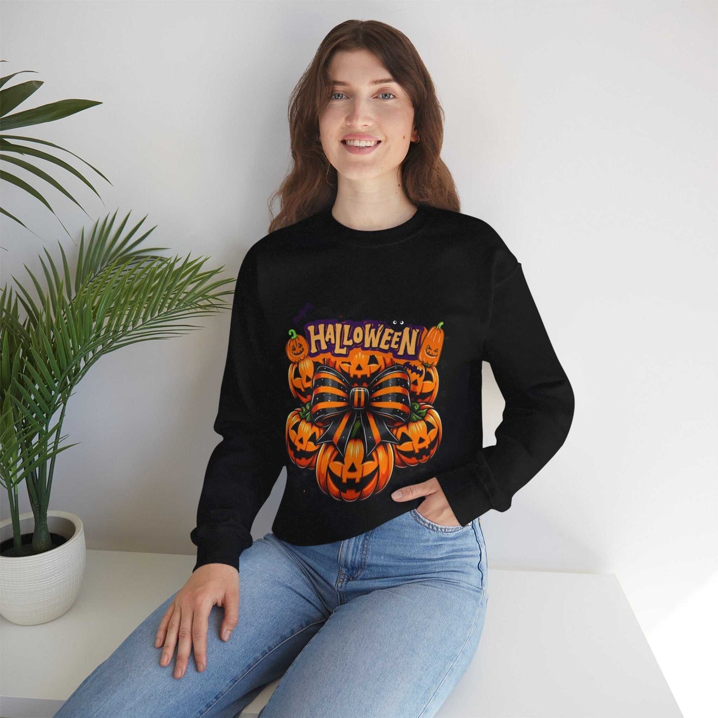 Halloween Sweatshirt, Retro Halloween Pumpkin Gift, Spooky Gift