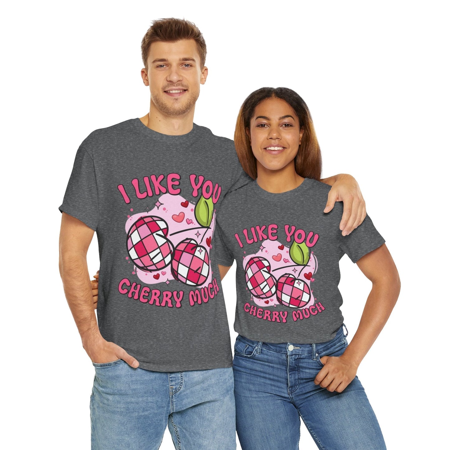 I Like You Cherry Much T-shirt , Valentines Day Cherry Gift