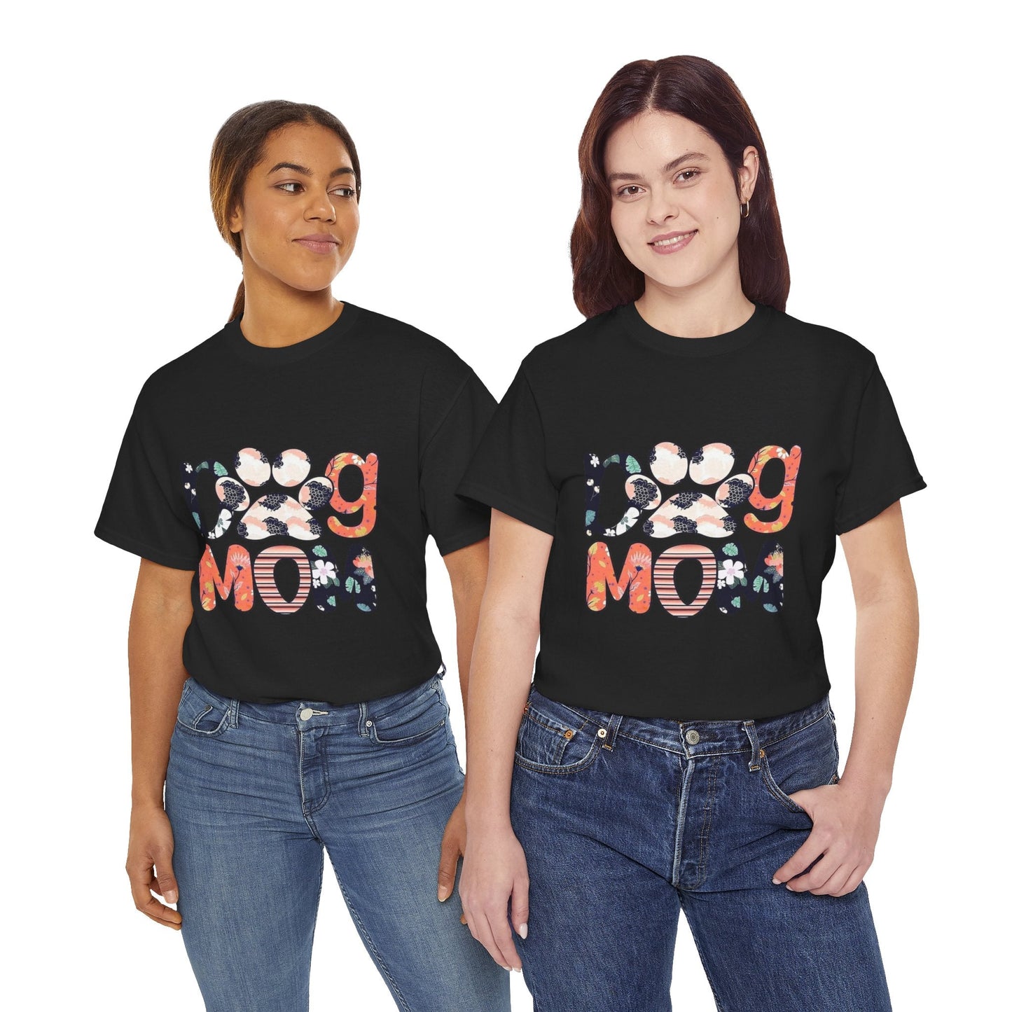 Dog Mom Unisex Heavy Cotton Tee – Perfect Gift for Pet Lovers