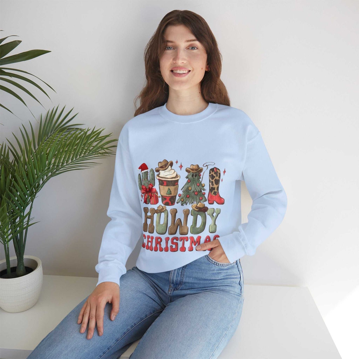 Howdy Christmas Sweatshirt, Cowboy Christmas Gift