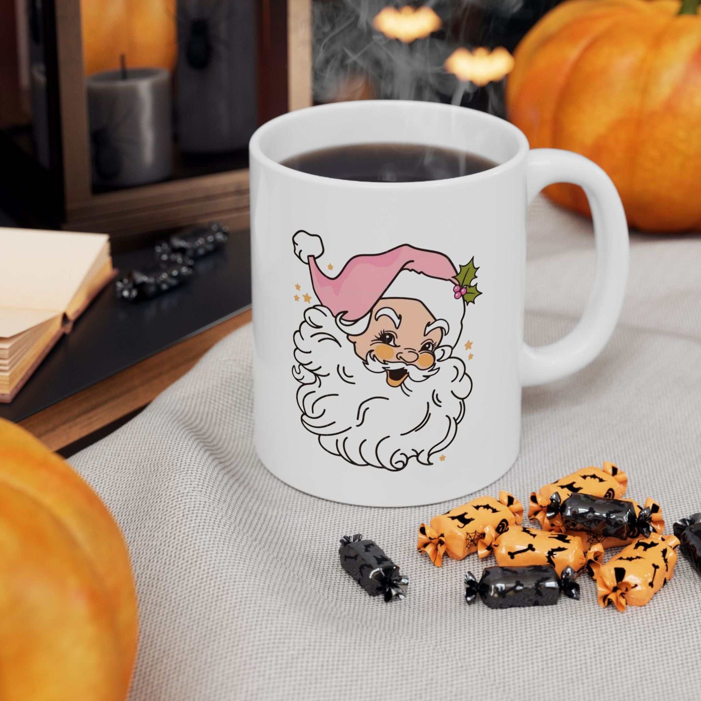 Santa Claus Mugs, Vintage Christmas Gift